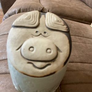 “Piggy”  Bank - Glass  4” tallest point 3” wide